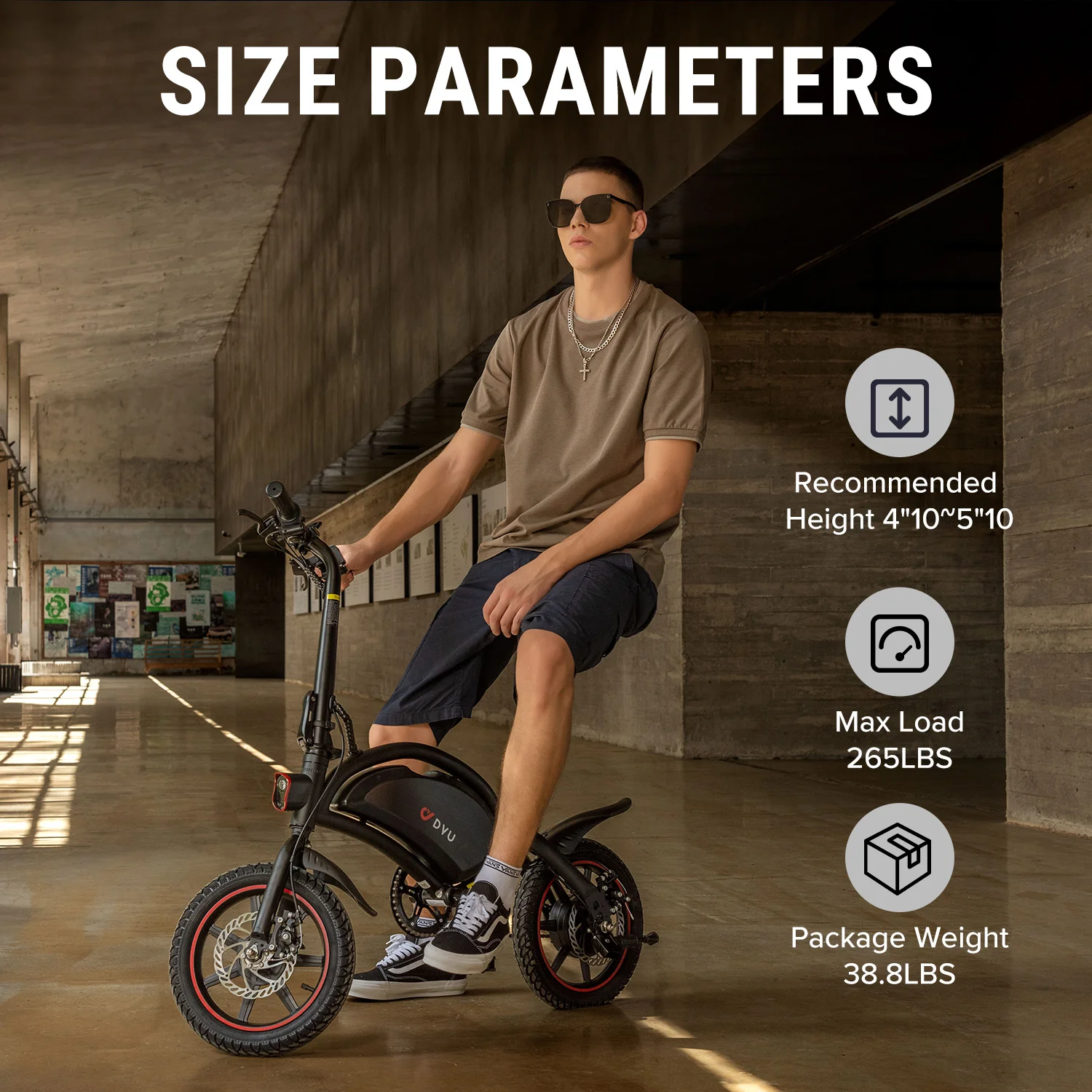 DYU D3F 14 Inch Mini Folding Electric Bike　 - Image 5